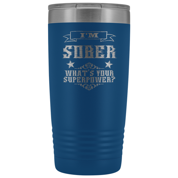 Sobriety Gift for Him for Her Sponsor Mug Sober Anniversary I'm Sober Tumbler Insulated Travel Coffee Cup 20oz BPA Free
