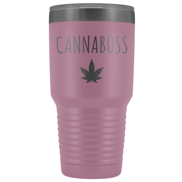 Cannaboss Dispensary Owner Gift Cannabis Tumbler Metal Mug Insulated Hot Cold Travel Coffee Cup 30oz BPA Free