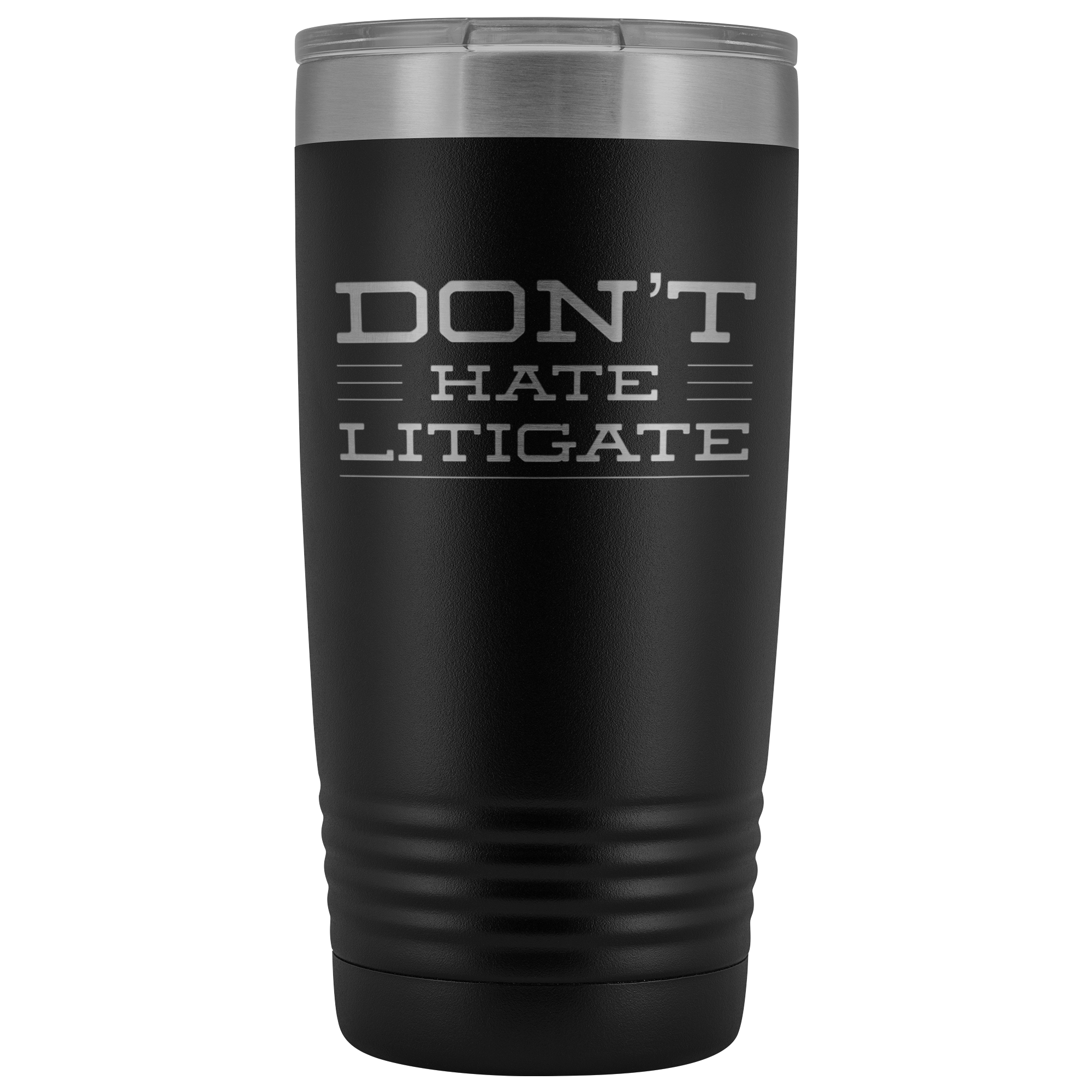 Bar Exam Gift Don't Hate Litigate Lawyer Gifts for Women Men Present Tumbler Funny Metal Mug Insulated Hot Cold Travel Cup 20oz BPA Free
