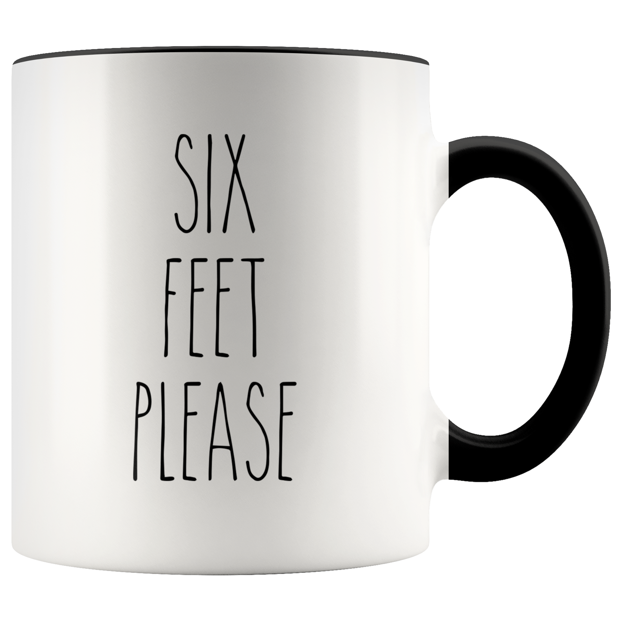 Six Feet Please Mug Six Feet Away Coffee Cup Six Feet Apart Funny Quarantine Accent Mug Social Distancing Gift