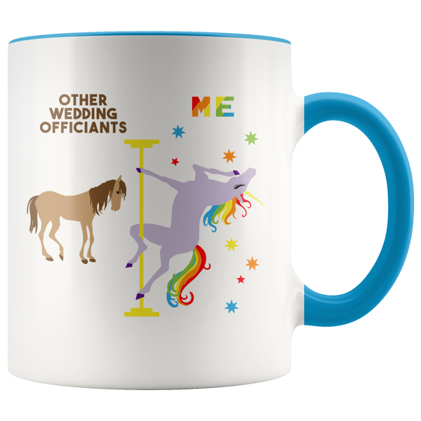 Funny Wedding Officiant Gift for a Wedding Officiant Mug Officiant Proposal Gift Pole Dancing Unicorn Coffee Cup