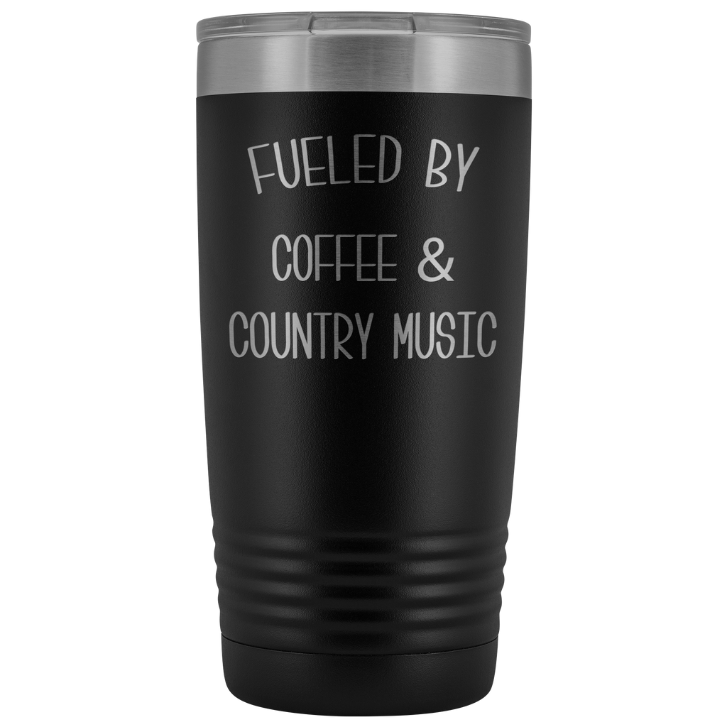Fueled By Coffee & Country Music Tumbler Insulated Travel Coffee Cup C –  Cute But Rude
