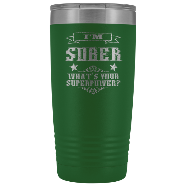 Sobriety Gift for Him for Her Sponsor Mug Sober Anniversary I'm Sober Tumbler Insulated Travel Coffee Cup 20oz BPA Free