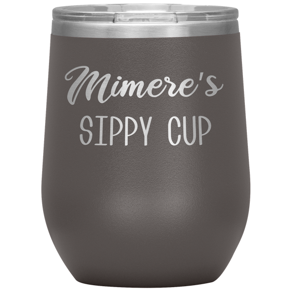 Mimere's Sippy Cup Mimere Wine Tumbler Gift Funny Stemless Insulated BPA Free 12oz Travel Cup
