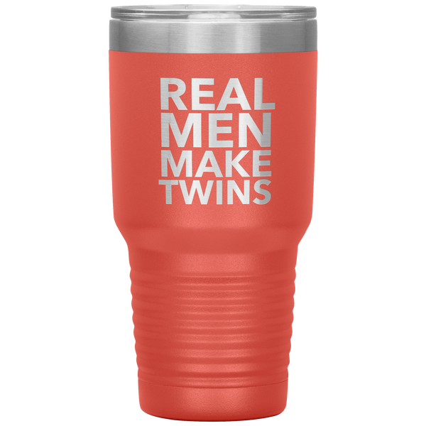 Real Men Make Twins Tumbler Travel Coffee Cup 30oz BPA Free