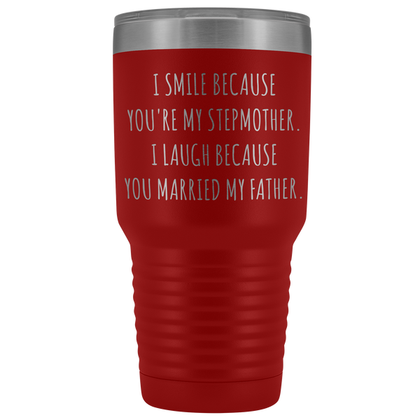 Stepmom Mug Step Mom Gifts Stepmother Gift for Step-Mom Present for Stepparent Mother's Day Funny Tumbler Insulated Hot Cold Travel Coffee Cup 30oz BPA Free