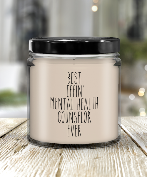 Gift For Mental Health Counselor Best Effin' Mental Health Counselor Ever Candle 9oz Vanilla Scented Soy Wax Blend Candles Funny Coworker Gifts