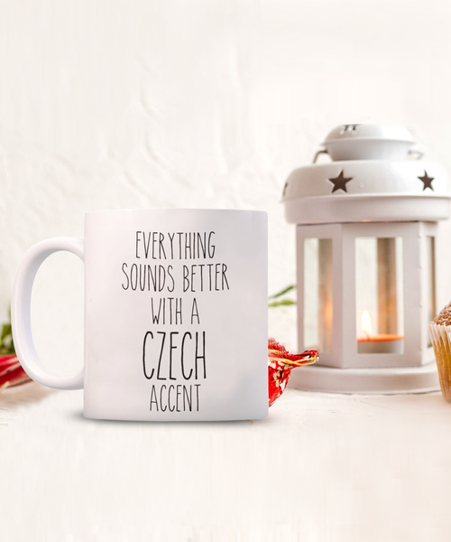 Czechoslovakia Mug Everything Sounds Better with a Czech Accent Coffee Cup Czech Gift
