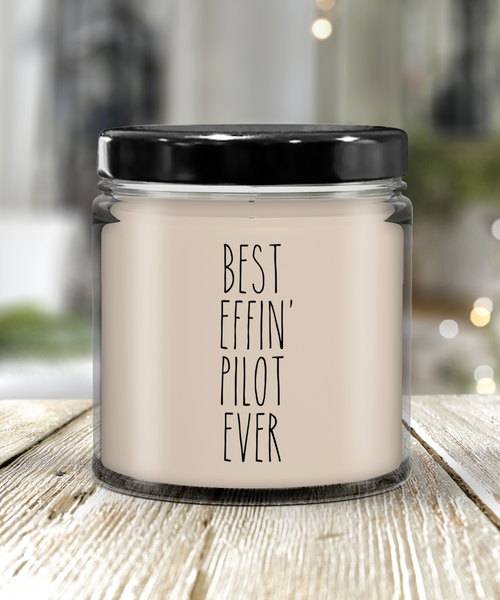 Gift For Pilot Best Effin' Pilot Ever Candle 9oz Vanilla Scented Soy Wax Blend Candles Funny Coworker Gifts