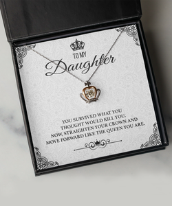 Gift for Daughter Luxe Crown Necklace Gift from Mom & Dad Mother Daughter Necklace Encouragement Gift Graduation Gifts for Her Birthday Gifts for Daughter