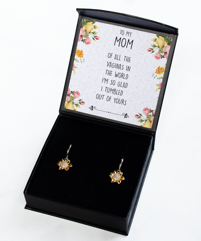 To My Mom Earrings Funny Mother's Day Gift From Daughter Gift From Son Of All the Vaginas in the World
