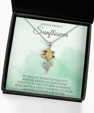 Gratitude Gift Bestie Gift Soul Sister Gift Friendship Gift for Her Sunflower Gifts Necklace Message Card Gift Box Jewelry