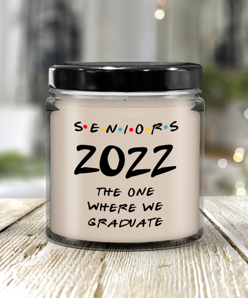 Senior 2022 Class of 2022 Gifts for Friends Graduation Keepsake 9oz Vanilla Scented Soy Wax Blend Candle