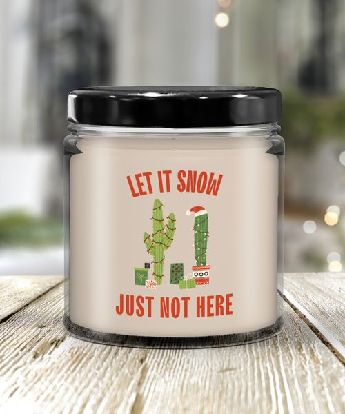 Christmas Cactus, New Mexico Gifts, Arizona Gifts, Cactus Lover Gift, 9 oz. Vanilla Scented Soy Wax Cactus Candle