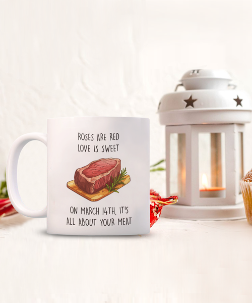 Steak And Bj Day Mug, Anti Valentines Day Mug Funny Gift For Husband, Gift For Boyfriend, Coffee Cup
