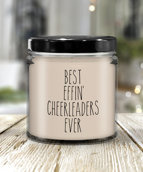 Gift For Cheerleaders Best Effin' Cheerleaders Ever Candle 9oz Vanilla Scented Soy Wax Blend Candles Funny Coworker Gifts