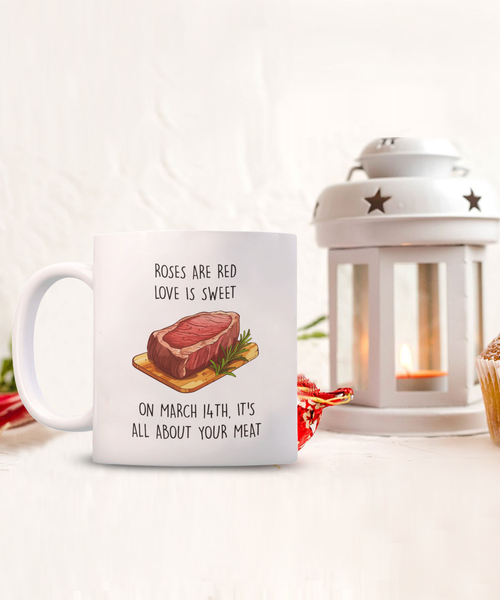 Steak And Bj Day Mug, Anti Valentines Day Mug Funny Gift For Husband, Gift For Boyfriend, Coffee Cup