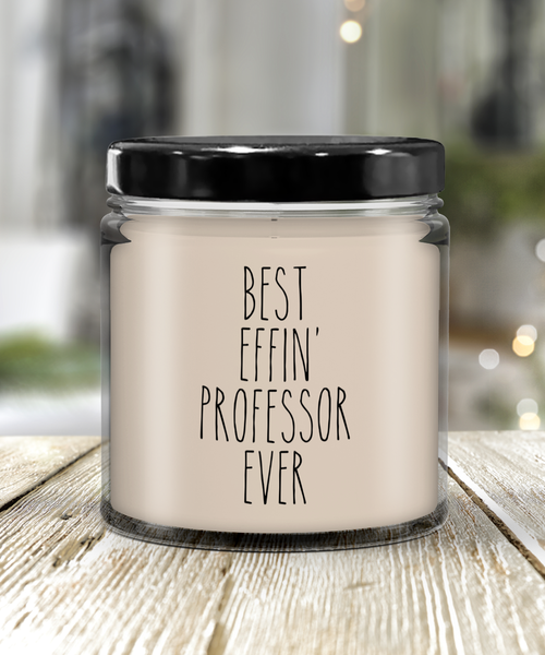 Gift For Professor Best Effin' Professor Ever Candle 9oz Vanilla Scented Soy Wax Blend Candles Funny Coworker Gifts