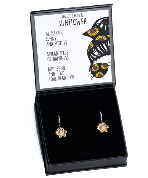 Gift for Niece Gift for Daughter in Law Gift for Her To My Daughter Sterling Silver Sunflower Earrings