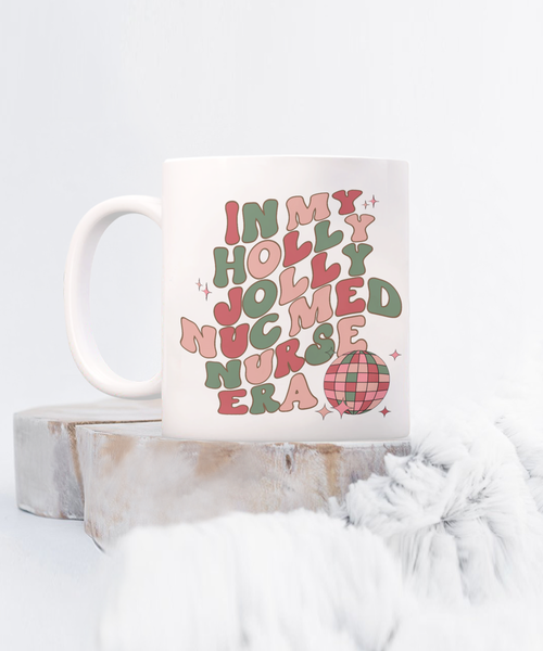 Nuc Med Tech, Radiology, Nuclear Medicine, NM Gift, NMT Gift, NM, Holly Jolly Era Mug Coffee Cup