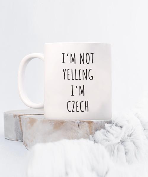 Czechoslovakia Mug I'm Not Yelling I'm Czech Coffee Cup Czechoslovakia Gift