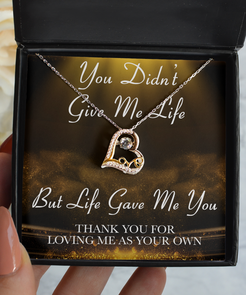 Adoptive Mom Gift Idea From Adopted Daughter Mother's Day Adoptive Parent Present Life Gave Me You Heart Necklace