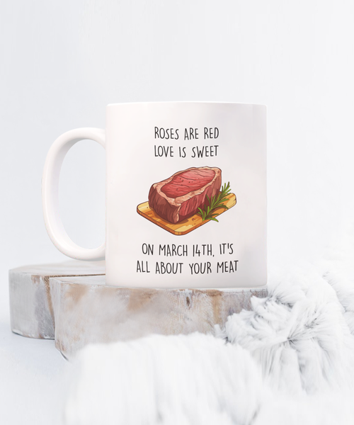 Steak And Bj Day Mug, Anti Valentines Day Mug Funny Gift For Husband, Gift For Boyfriend, Coffee Cup
