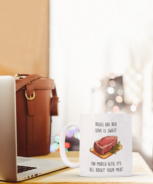 Steak And Bj Day Mug, Anti Valentines Day Mug Funny Gift For Husband, Gift For Boyfriend, Coffee Cup