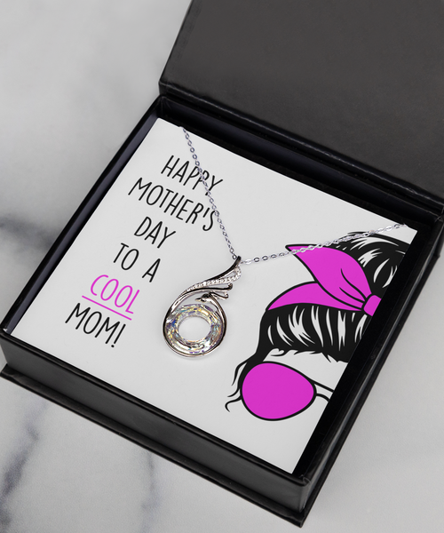 Mom Gift From Kids Happy Mother's Day to a Cool Mom Phoenix Rising Necklace Message Card Gift Box for Mom