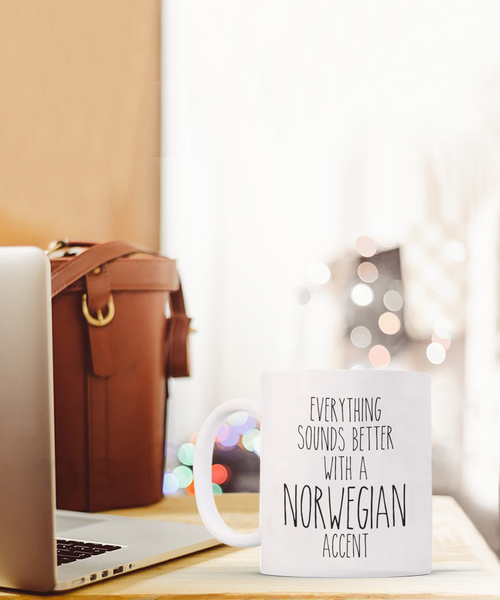 Norway Mug Everything Sounds Better with a Norwegian Accent Coffee Cup Norway Gift