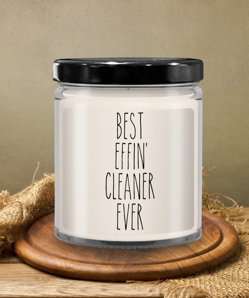 Gift For Cleaner Best Effin' Cleaner Ever Candle 9oz Vanilla Scented Soy Wax Blend Candles Funny Coworker Gifts