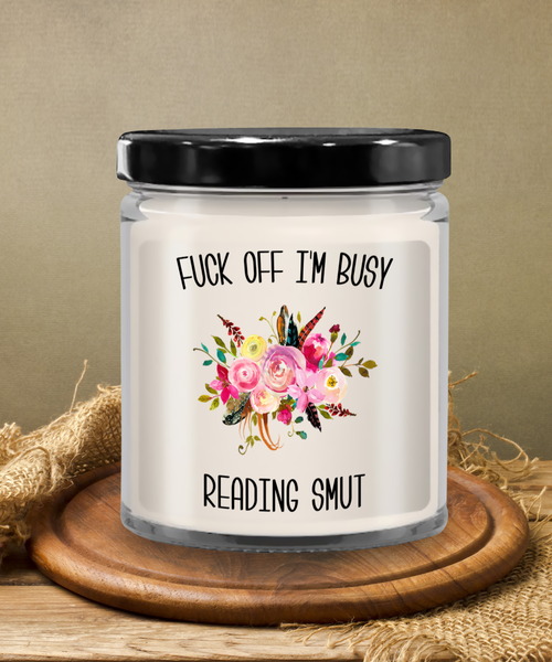 Smut Reader, Romance Reader, Smut Books, Smut Book, Book Smut 9 oz Vanilla Scented Soy Wax Candle