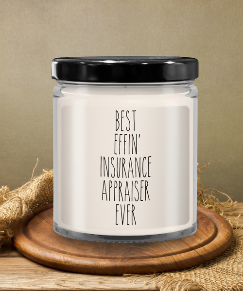 Gift For Insurance Appraiser Best Effin' Insurance Appraiser Ever Candle 9oz Vanilla Scented Soy Wax Blend Candles Funny Coworker Gifts