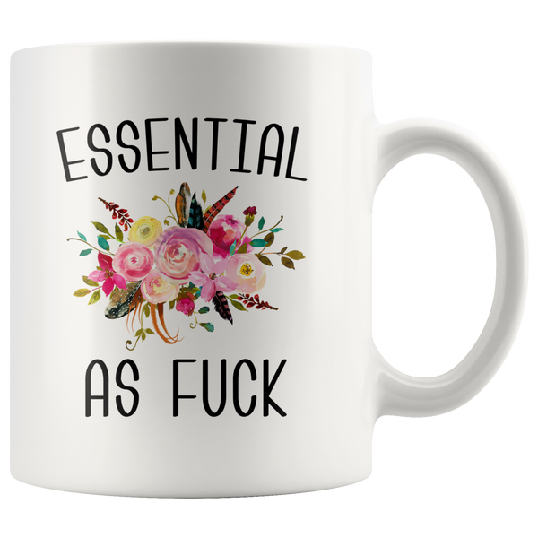 Essential Worker Mug Essential Employee Gift Essential As Fuck Mug Funny Accent Coffee Cup Gift For Nurse Essential AF…