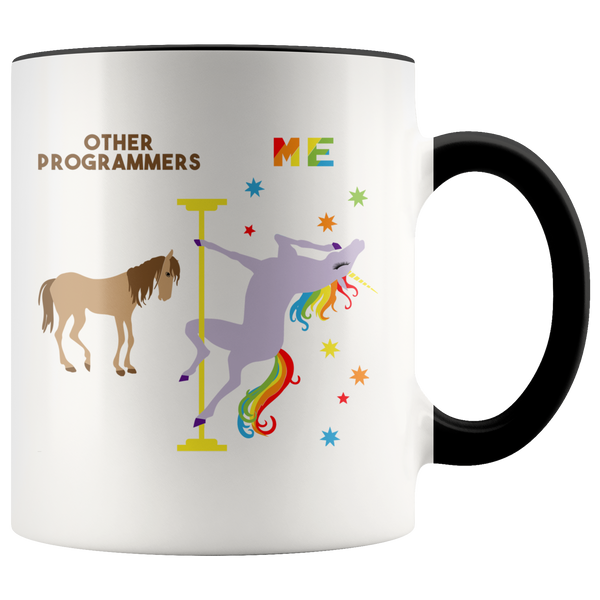 Funny Programmer Mug Programmer Birthday Present Pole Dancing Unicorn Coffee Cup Woman Programmer Gift