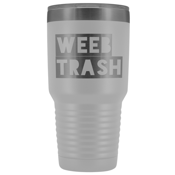 Weeb Trash Tumbler Anime Gifts Double Wall Insulated Hot Cold Metal Travel Coffee Cup 30oz BPA Free