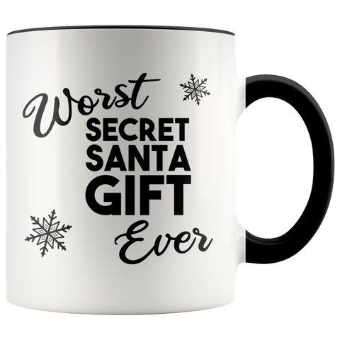 Worst Secret Santa Gift Ever Mug Funny Christmas Gift Exchange Idea Under $20 White Elephant Coffee Cup Holiday Mugs with Sayings Coworker Gifts