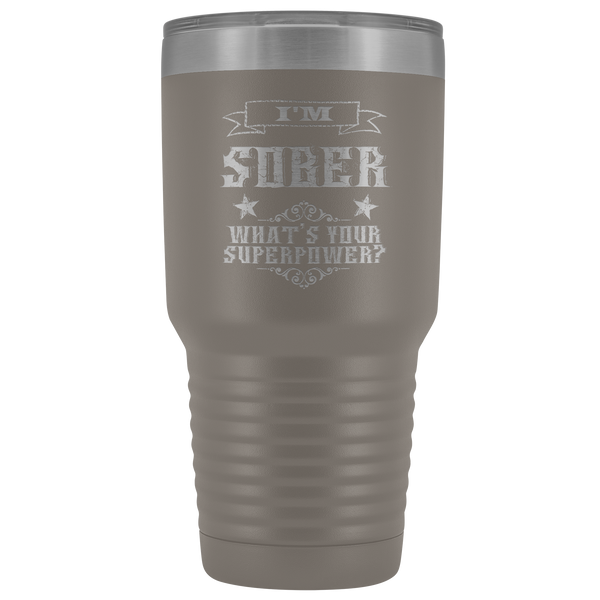 Sobriety Gift for Him for Her Sponsor Mug Sober Anniversary I'm Sober Tumbler Insulated Travel Coffee Cup 30oz BPA Free