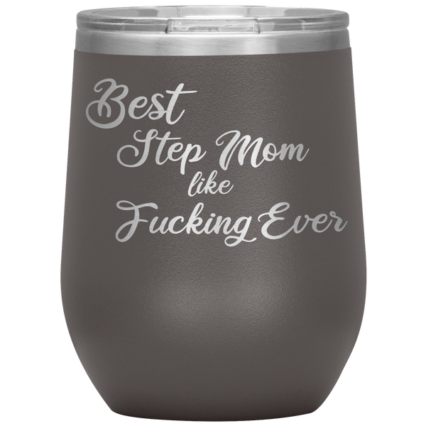 Stepmom Gift for Stepmom Wine Tumbler Stepmother Gifts Stemless Insulated BPA Free 12oz Travel Sippy Cup