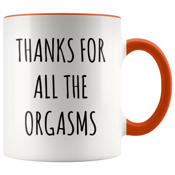 Valentines Day Gift Idea for Husband Funny Boyfriend Valentine Gift Thanks for all the Orgasms Mug Coffee Cup Naughty Gifts Funny Sex Mug