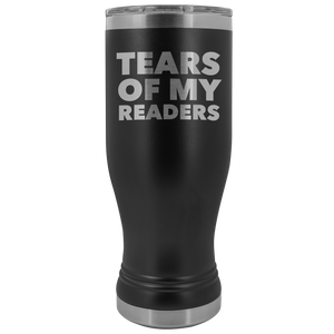 Author Gifts for a Published Book Author Tears of My Readers Pilsner Tumbler Congratulations Mug Insulated Hot Cold Travel Coffee Cup 20oz BPA Free