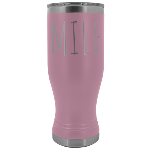 MILF Tumbler Funny Mom Gifts Mother's Day Present MILF Pilsner Mug Pregnant Gag Gift Idea Insulated Hot Cold Travel Coffee Cup 30oz BPA Free