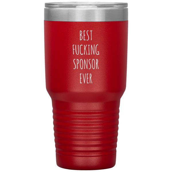 Worlds Best Sponsor Ever Funny AA Gifts for Sponsors Sobriety Soberversary Anniversary Tumbler Insulated Travel Coffee Cup BPA Free