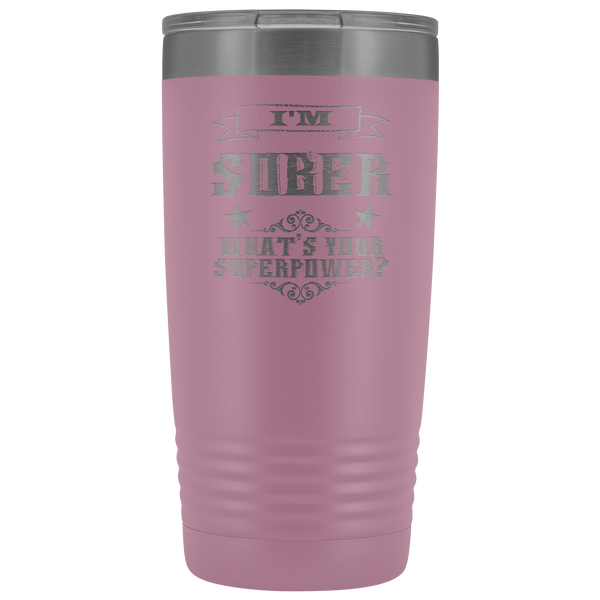 Sobriety Gift for Him for Her Sponsor Mug Sober Anniversary I'm Sober Tumbler Insulated Travel Coffee Cup 20oz BPA Free