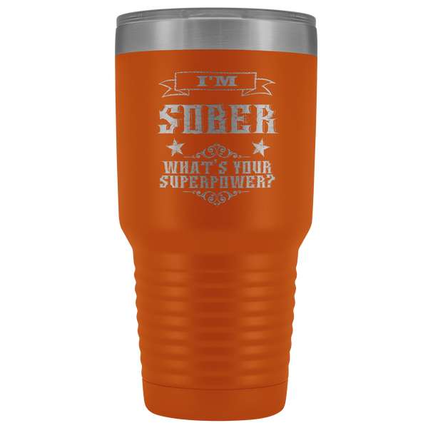 Sobriety Gift for Him for Her Sponsor Mug Sober Anniversary I'm Sober Tumbler Insulated Travel Coffee Cup 30oz BPA Free