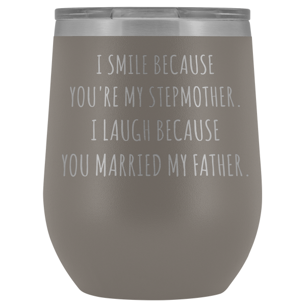 Stepmom Mug Step Mom Gifts Stepmother Gifts for Step-Mom Funny Stemless Insulated Wine Tumblers Hot Cold BPA Free 12oz Travel Cup