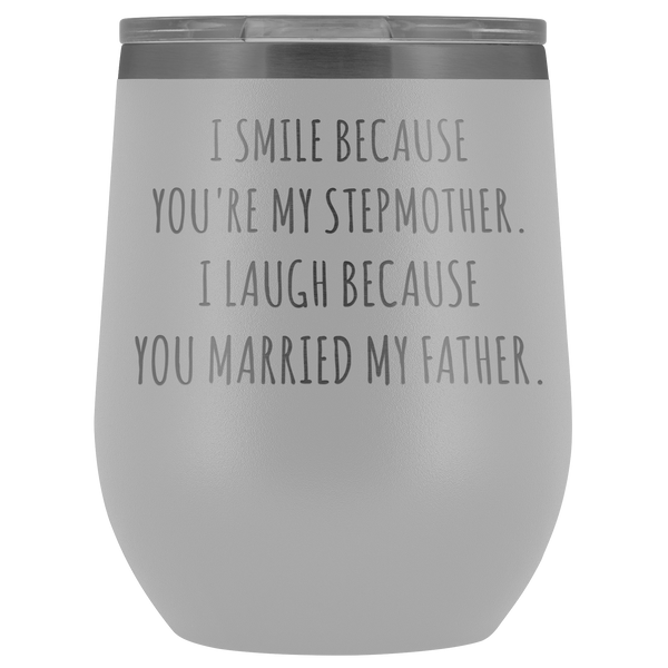 Stepmom Mug Step Mom Gifts Stepmother Gifts for Step-Mom Funny Stemless Insulated Wine Tumblers Hot Cold BPA Free 12oz Travel Cup