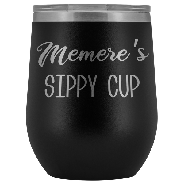Memere's Sippy Cup Memere Wine Tumbler Gifts Funny Stemless Stainless Steel Insulated Tumblers Hot Cold BPA Free 12oz Travel Cup