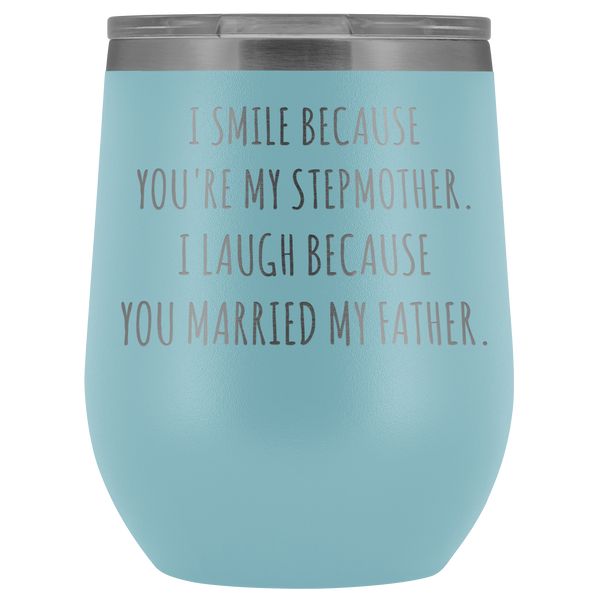 Stepmom Mug Step Mom Gifts Stepmother Gifts for Step-Mom Funny Stemless Insulated Wine Tumblers Hot Cold BPA Free 12oz Travel Cup