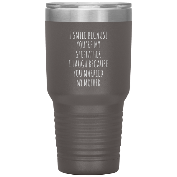 Stepdad Gift for Fathers Day Stepfather Tumbler Travel Coffee Cup 30oz BPA Free